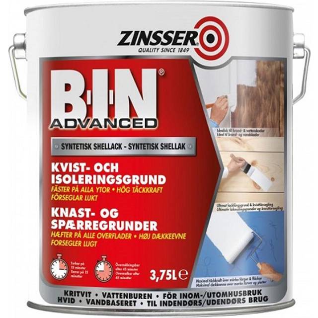 Billede af Zinsser B-I-N Advanced Knast- Spærregrunder Hvid